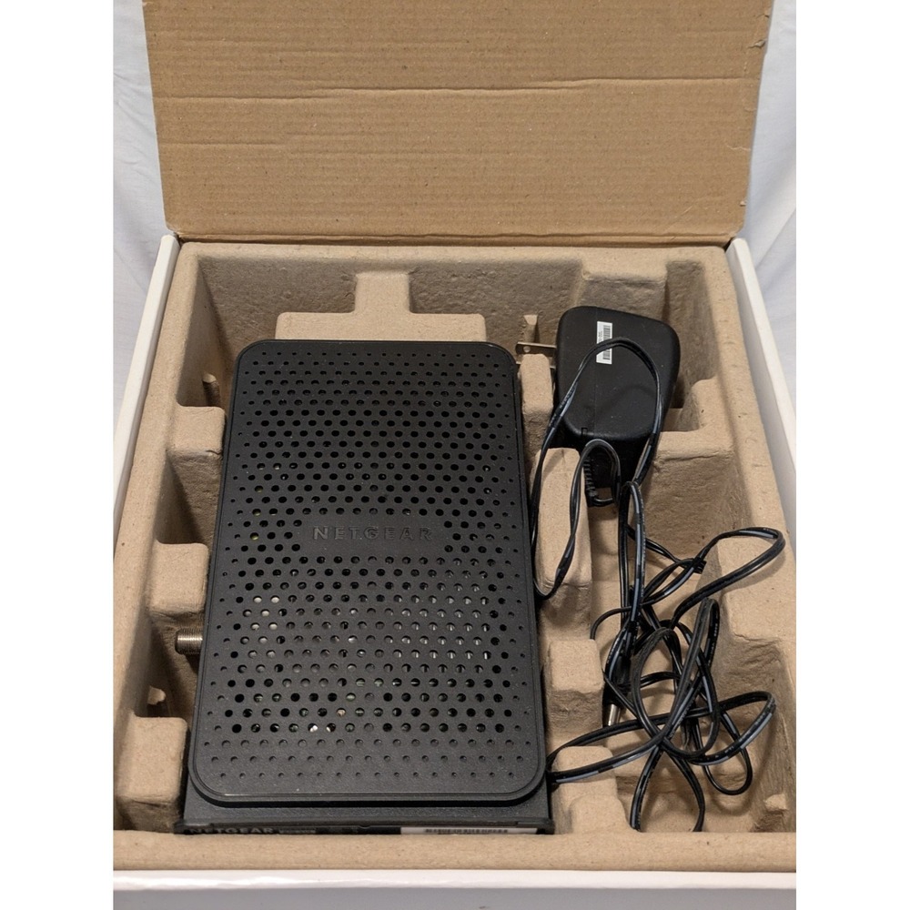 Netgear N600 WiFi Cable Modem‎ Router C3700 Black Docsis 3.0 - No Ethernet Cable